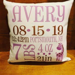 Birth Announcement Pillow