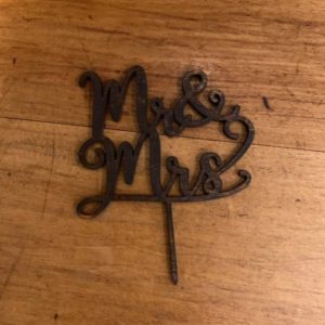 Mr. and Mrs. Cake Topper