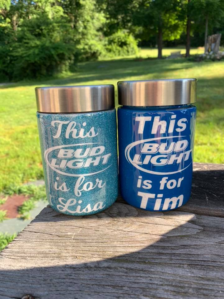 Bud Light Stainless Steel Can Coolers