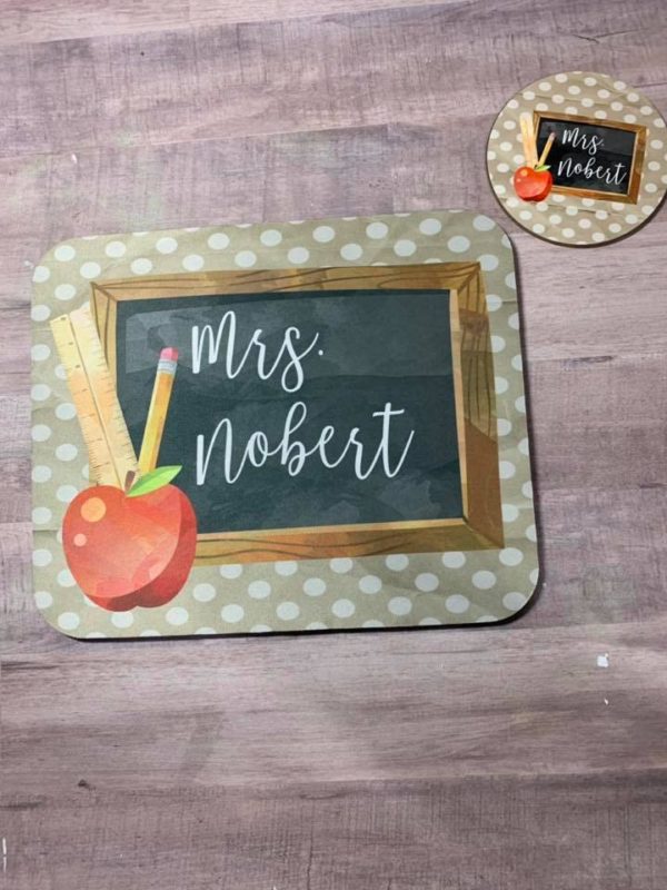 Teacher Mousepad and Coaster