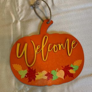 Welcome Pumpkin Sign
