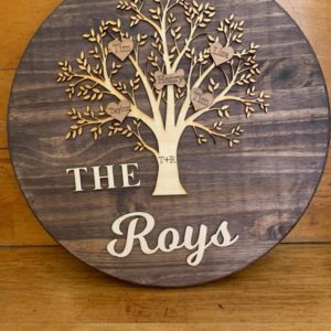 Round Family Sign