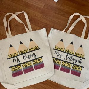 Pencil Teacher Tote Bag