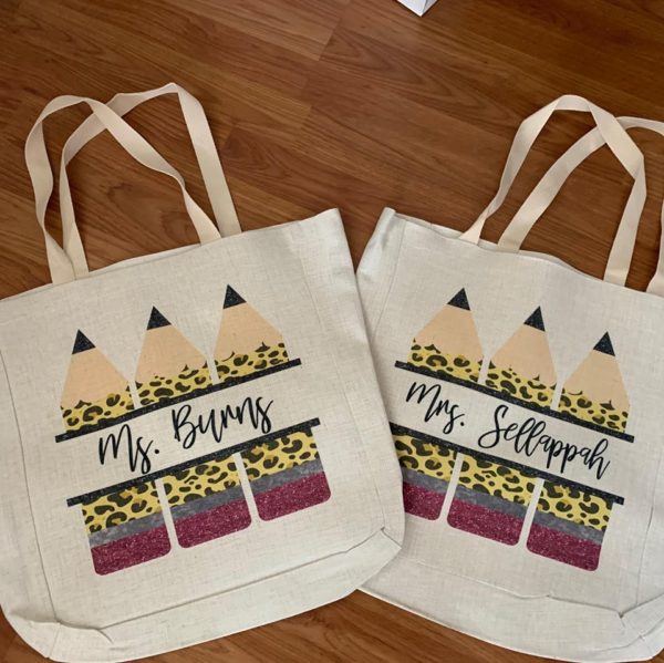 Pencil Teacher Tote Bag