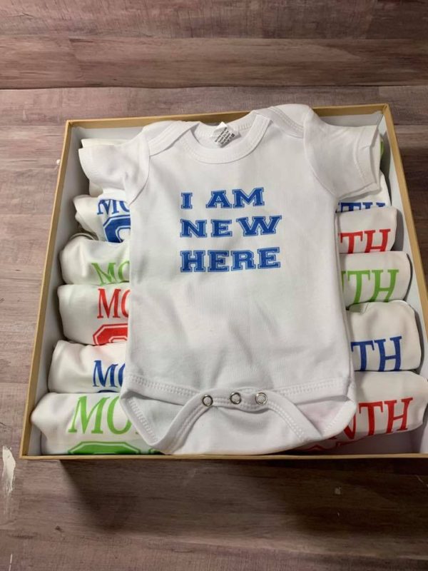 Boy Athletic Monthly Onesies