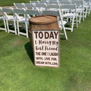 today I marry my best friend sign