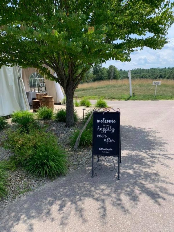 welcome to our wedding sign