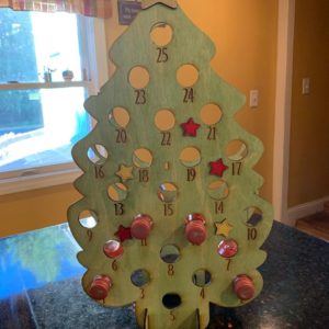 wine bottle advent tree
