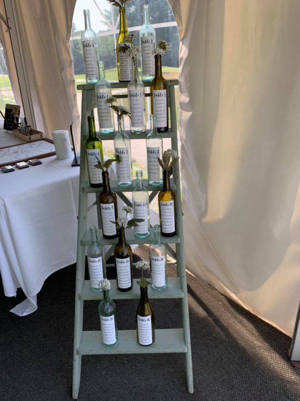 wine bottle seating chart